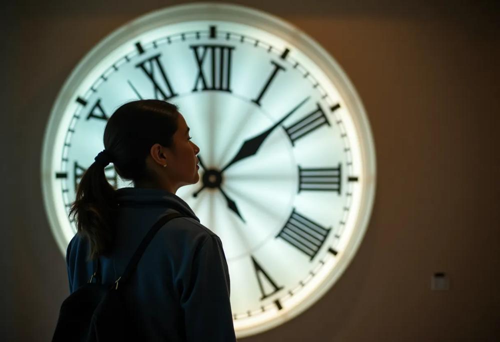 Looking at clock