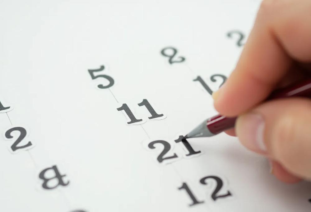 Mark calendar