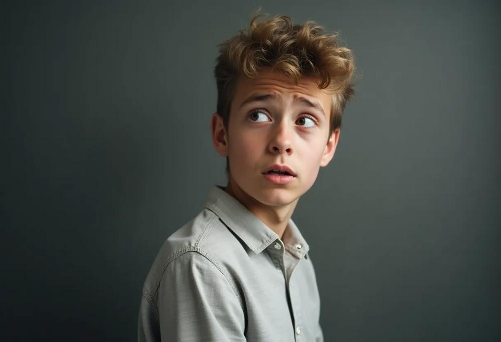 Worried glance