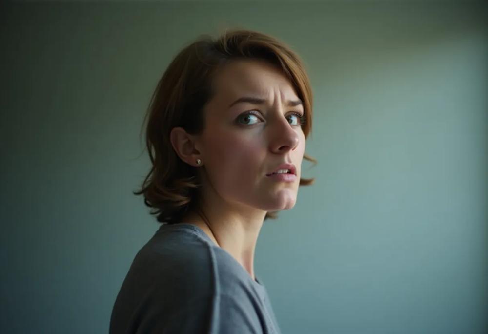 Worried glance